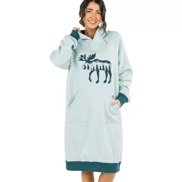 Lazy One Oversized Hoodie Sweatshirt Comfortable SleepwearMoose Silhouette Sleep Hoodie