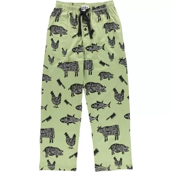 Lazy One Pajama Pants For Men Mens Separate Bottoms Lounge Pants Funny HumorousButcher Map Pajama Pants