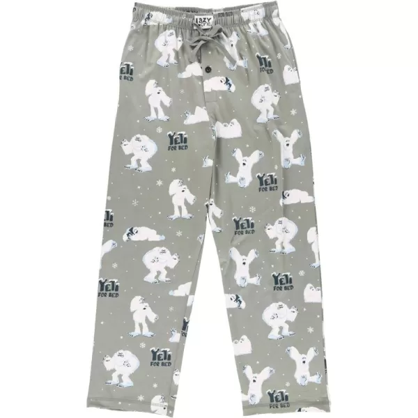 Lazy One Pajama Pants For Men Mens Separate Bottoms Lounge Pants Funny HumorousGrey Yeti for Bed Pajama Pants