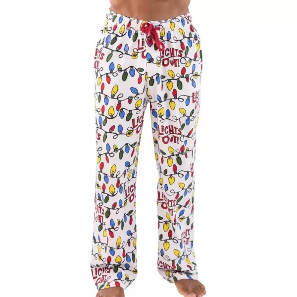 Lazy One Pajama Pants For Men Mens Separate Bottoms Lounge Pants FunnyWhite Lights Out Mens Pajama Pants