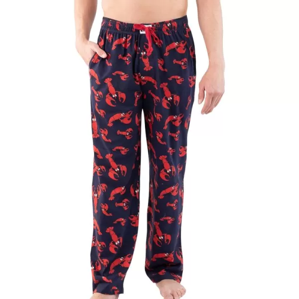 Lazy One Pajama Pants For Men Mens Separate Bottoms Lounge PantsBlue  Red Lobster Pajama Pants