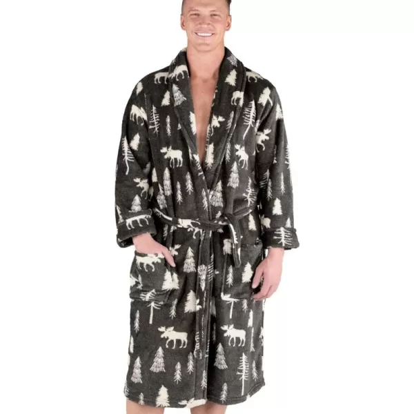 Lazy One UltraCozy Plaid Bathrobes for MenTake a Hike Bathrobe