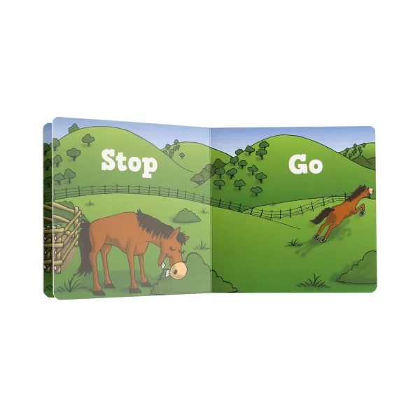 Horses Book of Opposites Learning Board Book for Toddlers