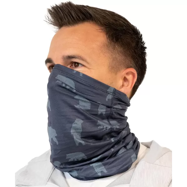 Lazy One Adult Neck Gaiter Face Mask Multifunctional Scarf Headband or Bandana Blue Bear DesignBlue Bear Neck Gaiter