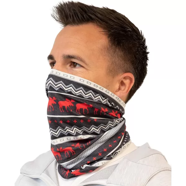 Lazy One Adult Neck Gaiter Face Mask Multifunctional Scarf Headband or Bandana Blue Bear DesignCabin Moose Neck Gaiter