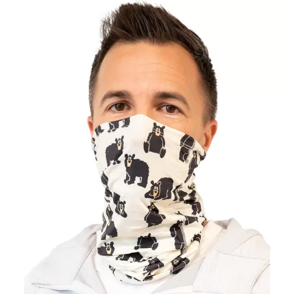 Lazy One Adult Neck Gaiter Face Mask Multifunctional Scarf Headband or Bandana Blue Bear DesignFamily Bear Neck Gaiter