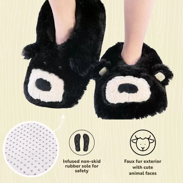 Lazy One Animal Critter Slippers for Kids and Adults Cute Slippers for Kids Cozy SlippersBear Critter Slipper