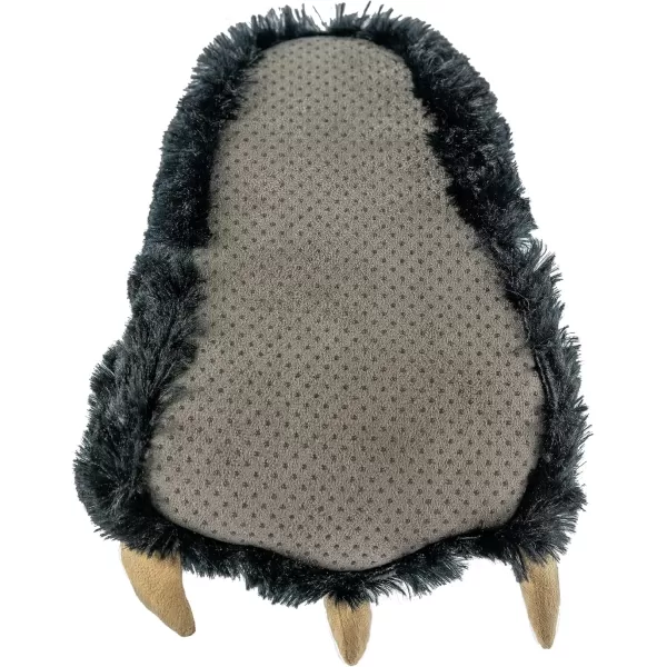 Lazy One Animal Paw Slippers for Kids and Adults Fun Costume for Kids Cozy Furry SlippersBlack Bear Paw Slippers