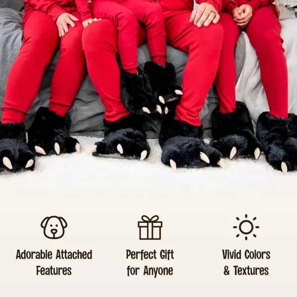 Lazy One Animal Paw Slippers for Kids and Adults Fun Costume for Kids Cozy Furry SlippersLeopard Paw Slippers