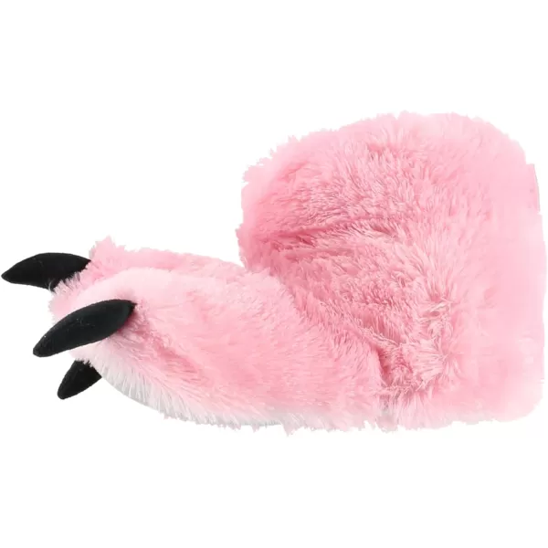 Lazy One Animal Paw Slippers for Kids and Adults Fun Costume for Kids Cozy Furry SlippersPink Bear Paw Slippers
