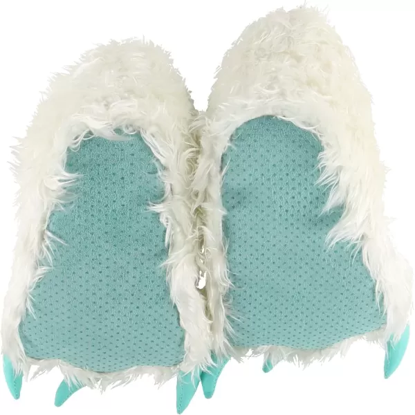 Lazy One Animal Paw Slippers for Kids and Adults Fun Costume for Kids Cozy Furry SlippersWhite