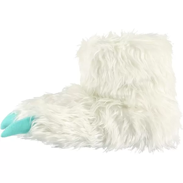 Lazy One Animal Paw Slippers for Kids and Adults Fun Costume for Kids Cozy Furry SlippersWhite