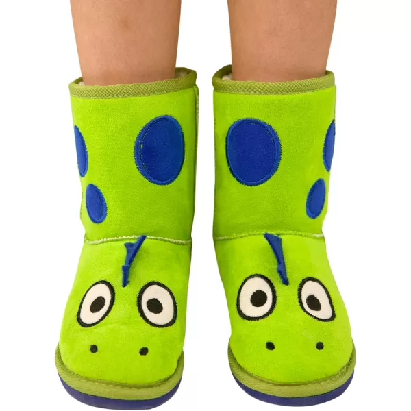 Lazy One Animal Slipper Boots for Kids Cozy Childrens SlippersDino Toasty Toez Toasty Toez