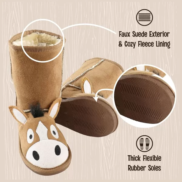 Lazy One Animal Slipper Boots for Kids Cozy Childrens SlippersHorse Boot Toasty Toez
