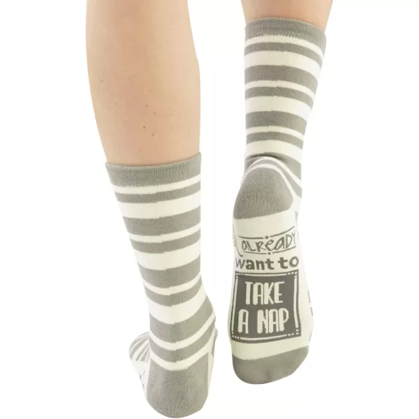 Lazy One CrewLength Funny Socks for Women and Men Crazy Crew Socks with Designs Novelty Socks in Adult Sizes Pack of 2Back to Bed Sock Pack