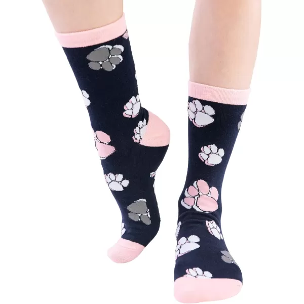 Lazy One CrewLength Funny Socks for Women and Men Crazy Crew Socks with Designs Novelty Socks in Adult Sizes Pack of 2Cat Sock Pack