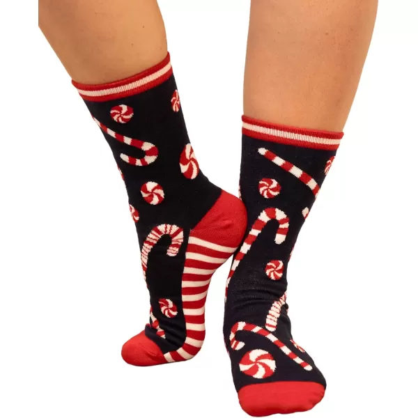 Lazy One CrewLength Funny Socks for Women and Men Crazy Crew Socks with Designs Novelty Socks in Adult Sizes Pack of 2Christmas Sock Pack