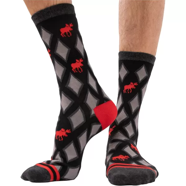 Lazy One CrewLength Funny Socks for Women and Men Crazy Crew Socks with Designs Novelty Socks in Adult Sizes Pack of 2Classy Moose Sock Pack
