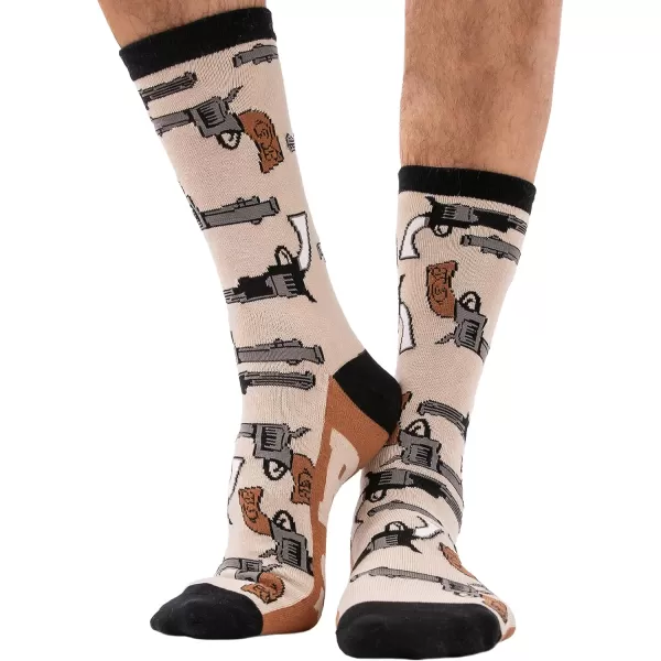 Lazy One CrewLength Funny Socks for Women and Men Crazy Crew Socks with Designs Novelty Socks in Adult Sizes Pack of 2Hunting Sock Pack