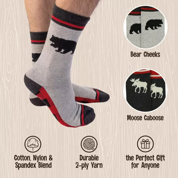 Lazy One CrewLength Funny Socks for Women and Men Crazy Crew Socks with Designs Novelty Socks in Adult Sizes Pack of 2Plaid Sock Pack
