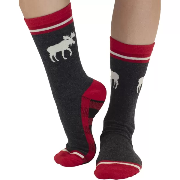 Lazy One CrewLength Funny Socks for Women and Men Crazy Crew Socks with Designs Novelty Socks in Adult Sizes Pack of 2Plaid Sock Pack