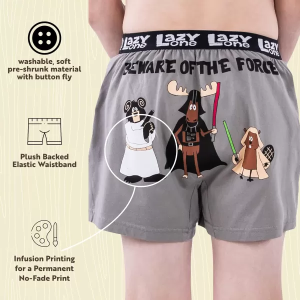 Lazy One Funny Animal Boxers Novelty Boxer Shorts Hunorous Kids Underwear Gag Gifts for BoysBeware the Force Dark Blue Kids Boxers