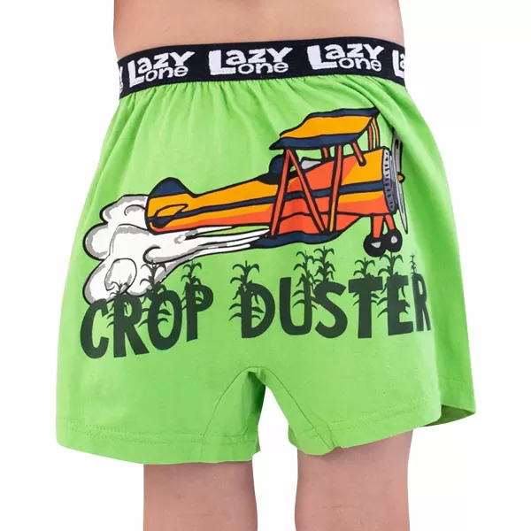 Lazy One Funny Animal Boxers Novelty Boxer Shorts Hunorous Kids Underwear Gag Gifts for BoysCrop Duster Kids Boxer
