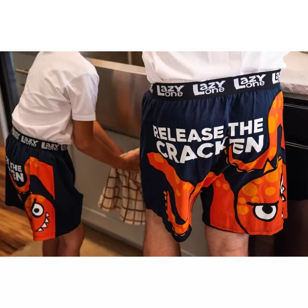 Lazy One Funny Animal Boxers Novelty Boxer Shorts Hunorous Kids Underwear Gag Gifts for BoysKracken Kids Boxer