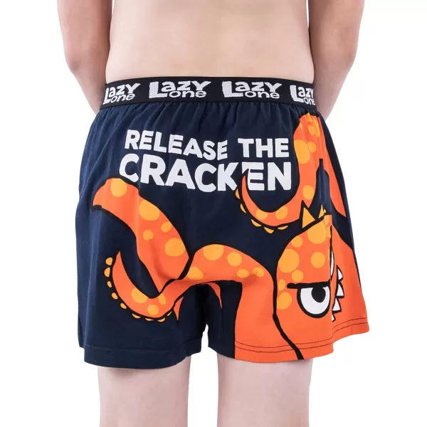 Lazy One Funny Animal Boxers Novelty Boxer Shorts Hunorous Kids Underwear Gag Gifts for BoysKracken Kids Boxer
