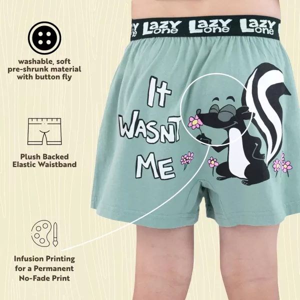 Lazy One Funny Animal Boxers Novelty Boxer Shorts Hunorous Kids Underwear Gag Gifts for BoysWasnt Me Kids Boxer