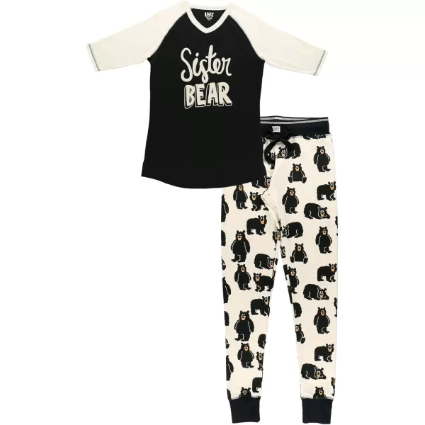 Lazy One Matching Family Pajama Sets for Adults Kids and Baby Family BearSister Bear Womens Pajama Set