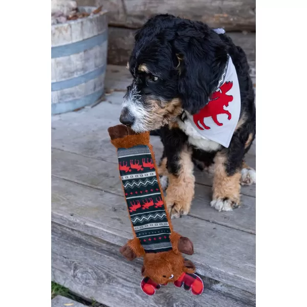 Lazy One Moose Squeaky Dog Toy Soft Crinkle Toy for Dogs HeavyDuty Construction for Heavy ChewersMoose Dog Toy