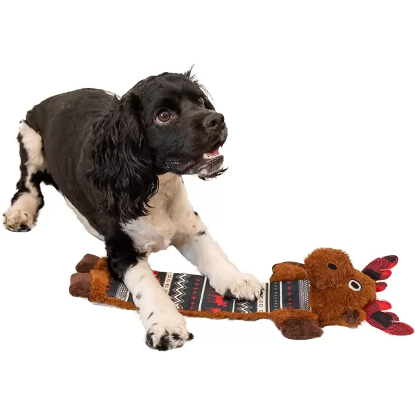 Lazy One Moose Squeaky Dog Toy Soft Crinkle Toy for Dogs HeavyDuty Construction for Heavy ChewersMoose Dog Toy