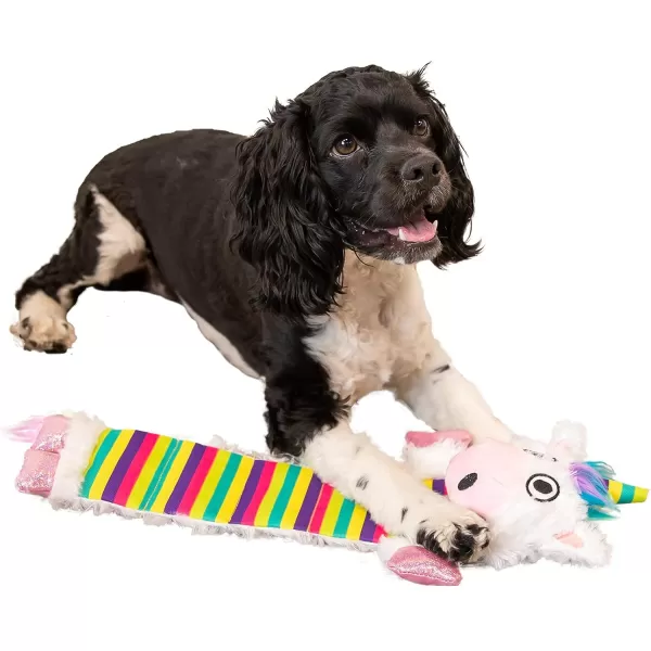 Lazy One Moose Squeaky Dog Toy Soft Crinkle Toy for Dogs HeavyDuty Construction for Heavy ChewersUnicorn Dog Toy