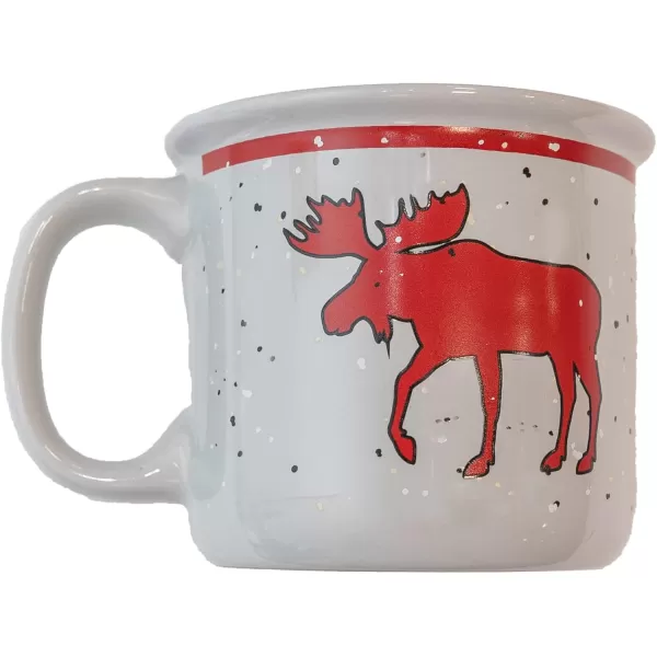 Lazy One Novelty Mugs Funny Gift Mug for Family Friends or Coworkers in your Office Set of 4 Happy CamperCabin Moose Mug 4 Pack