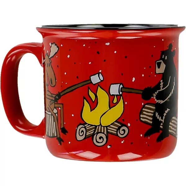 Lazy One Novelty Mugs Funny Gift Mug for Family Friends or Coworkers in your Office Set of 4 Happy CamperHappy Camper Mug 4 Pack