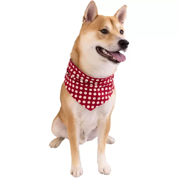 Lazy One Reversible Dog Bandana Cute Accessories for Pets Stripes MediumLarge LabsGingerbread Dog Bandana