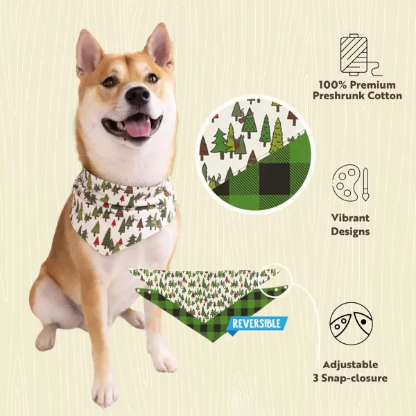 Lazy One Reversible Dog Bandana Cute Accessories for Pets Stripes MediumLarge LabsNo Peeking Dog Bandana