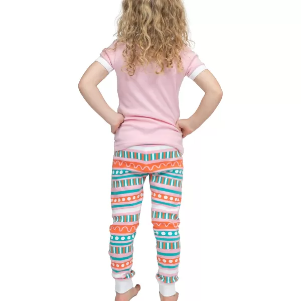 Lazy One ShortSleeve Pajamas Sets for Girls and Boys Kids Soft Animal PJs Lake PajamasLlama