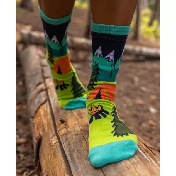 Lazy One Sock Bundle Animal Designs Womens Sizes 5595 Mens Sizes 4575Camping Sock Pack