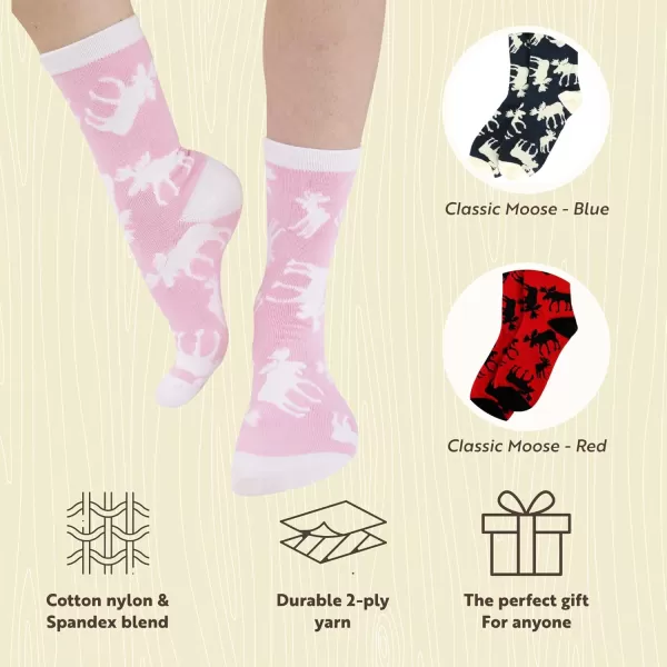 Lazy One Sock Bundle Animal Designs Womens Sizes 5595 Mens Sizes 4575Classic Moose Sock Pack
