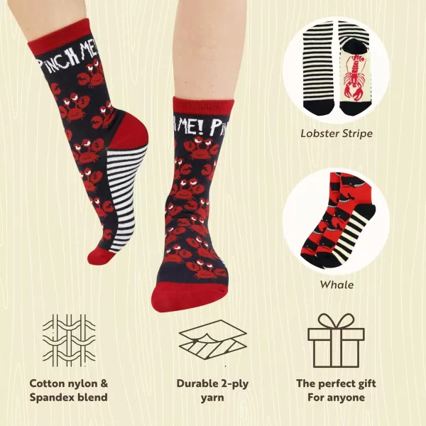 Lazy One Sock Bundle Animal Designs Womens Sizes 5595 Mens Sizes 4575Ocean Sock Pack