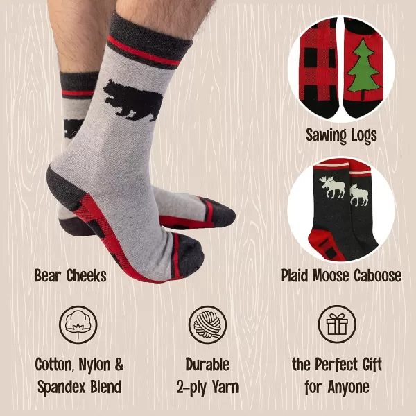 Lazy One Sock Bundle Animal Designs Womens Sizes 5595 Mens Sizes 4575Plaid Sock Pack