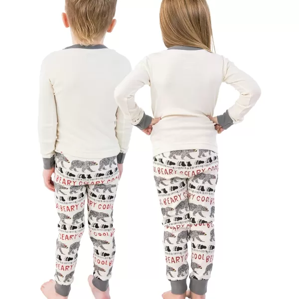 Lazy One Warm LongSleeve PJ Sets for Girls and Boys Cozy Comfy Funny Kids Pajama Sets Animal Bear ampamp MooseBeary Cool Pajama Sets