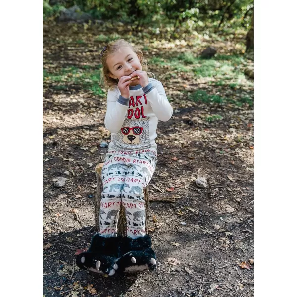 Lazy One Warm LongSleeve PJ Sets for Girls and Boys Cozy Comfy Funny Kids Pajama Sets Animal Bear ampamp MooseBeary Cool Pajama Sets
