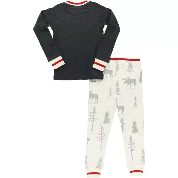 Lazy One Warm LongSleeve PJ Sets for Girls and Boys Cozy Comfy Funny Kids Pajama Sets Animal Bear ampamp MooseTake a Hike Pajama Sets