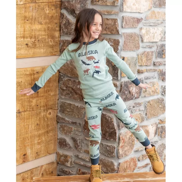 Lazy One Warm LongSleeve PJ Sets for Girls and Boys Funny Animal Kids Pajama Sets Cozy ComfyAlaska Pajama Sets