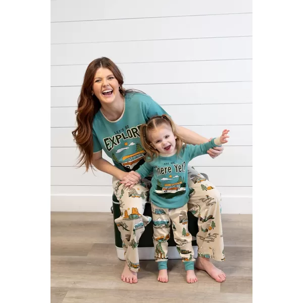 Lazy One Warm LongSleeve PJ Sets for Girls and Boys Funny Animal Kids Pajama Sets Cozy ComfyRoad Trip Pajama Sets