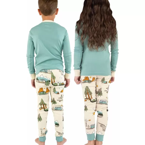 Lazy One Warm LongSleeve PJ Sets for Girls and Boys Funny Animal Kids Pajama Sets Cozy ComfyRoad Trip Pajama Sets