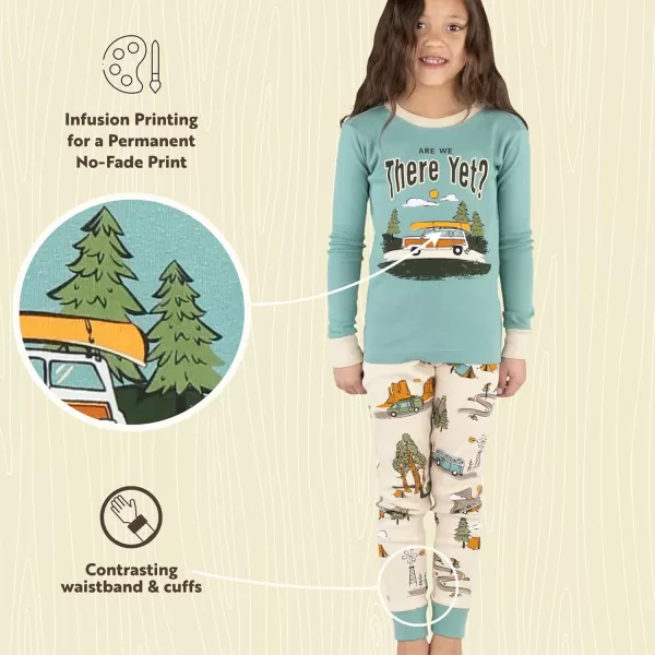 Lazy One Warm LongSleeve PJ Sets for Girls and Boys Funny Animal Kids Pajama Sets Cozy ComfyRoad Trip Pajama Sets